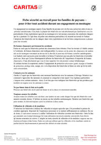 Cette fiche explique les normes de sécurité à prendre en compte pour éviter les accidents lors d’un engagement montagnard.