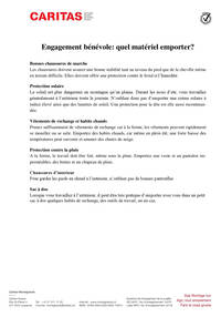 Vous trouverez une liste de tout l’équipement à emporter pour un engagement montagnard.