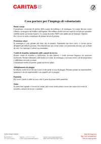 Con la lista di Caritas Impegno Alpestre avrà un elenco del materiale da portare con se per un impegno in un’azienda agricola di montagna.