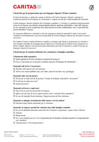 Questa scheda informativa serve come guida per il primo contatto telefonico fra famiglia contadina e volontario.